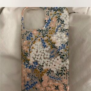 kate spade Floral Phone Case - Blue, Gold, White
